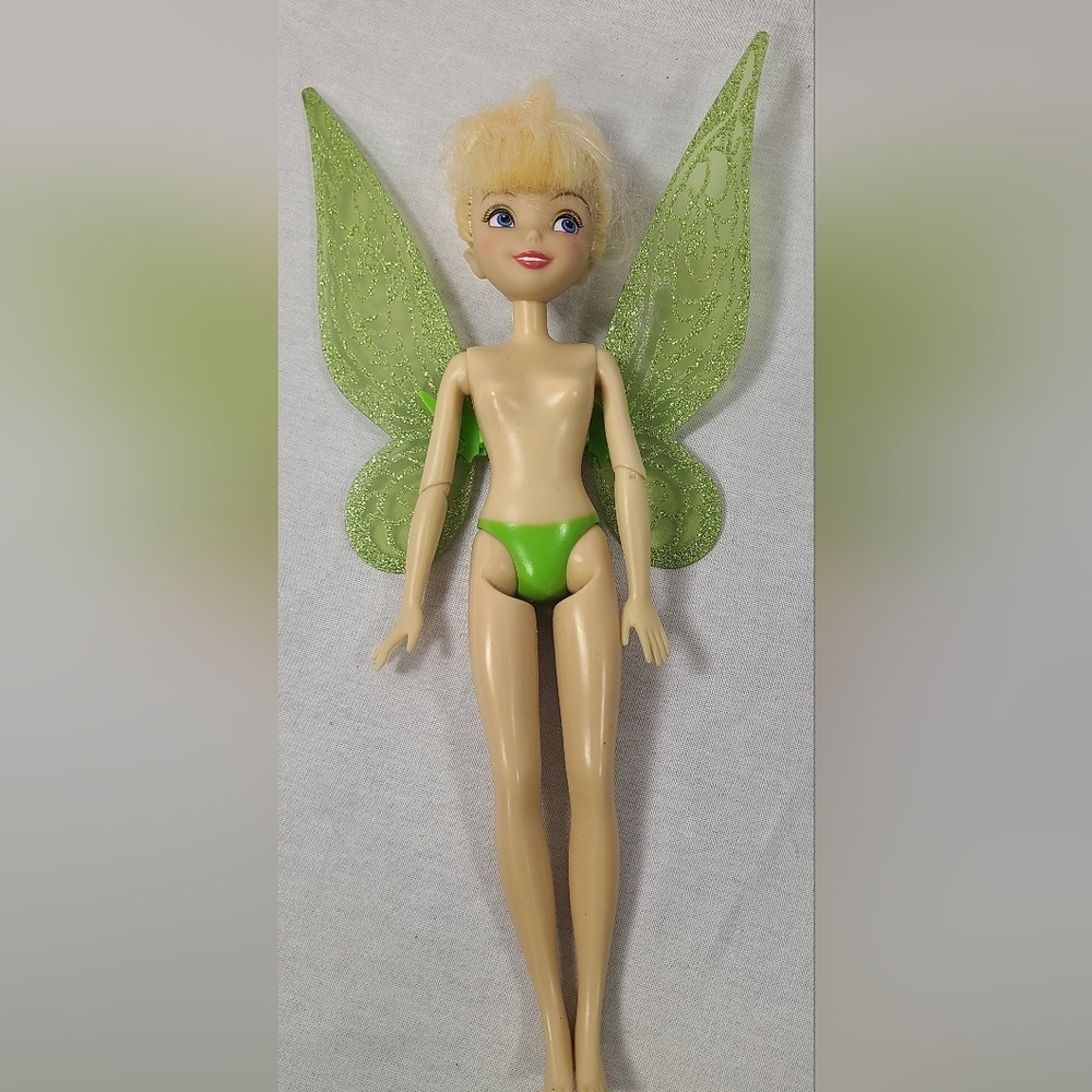 Disney Store Fairies Tinkerbell with Wings 10" Flutter Wings Fairies Doll - Picture 2 of 5